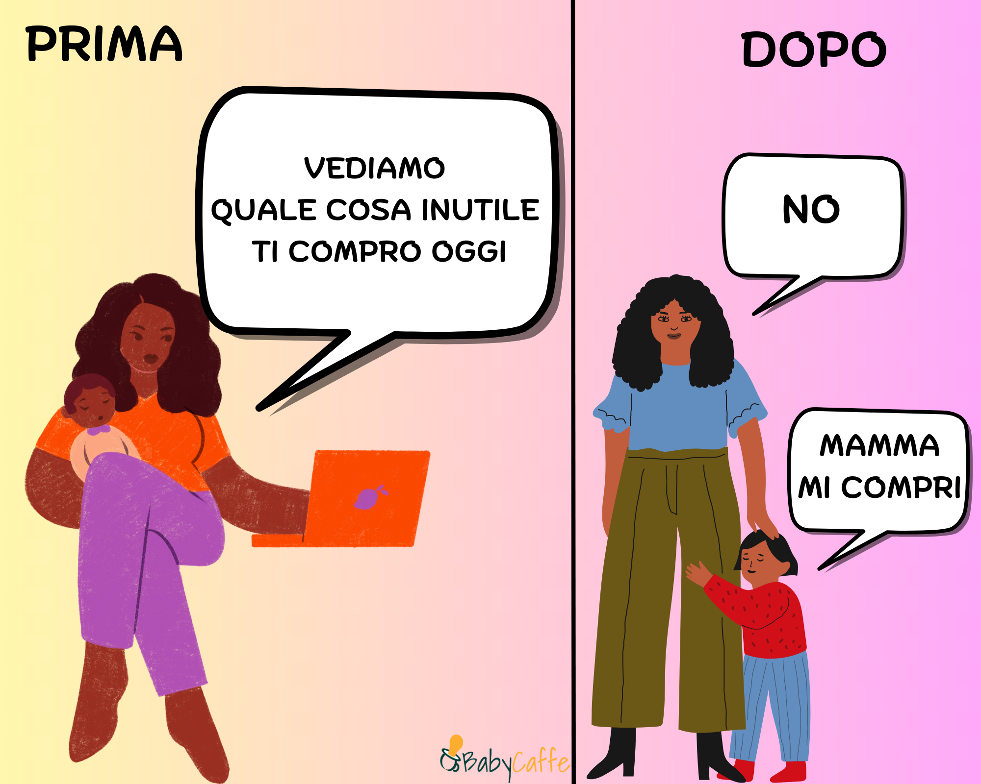 mamme che comprano di tutto per i loro figli